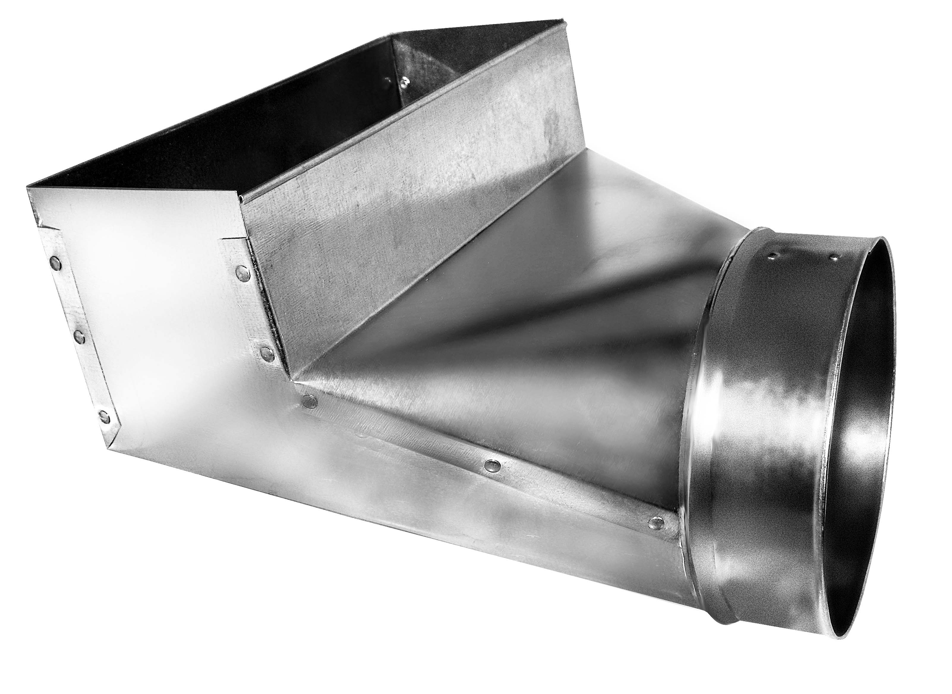 Sheet Metal Boot, 4"x14"x8" 90 deg Register Boot